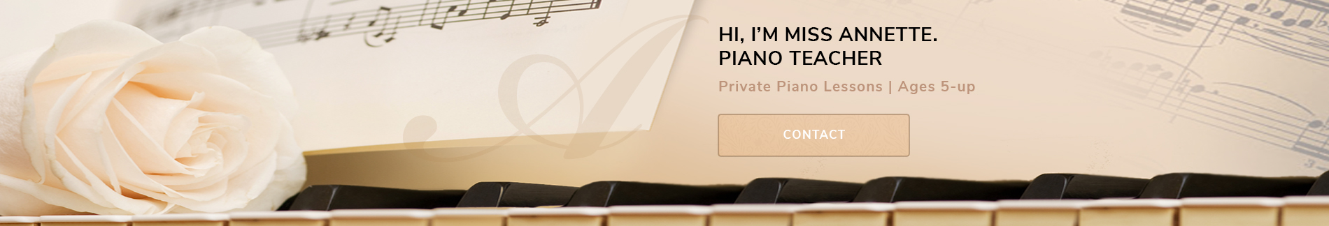 Miss Annette's Piano Studio - Piano Lessons for ages 5 and up.